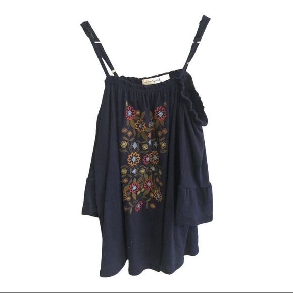 Live to be spoiled blue tank with embroidered front size XL - Picture 1 of 6